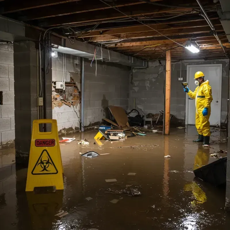 Flooded Basement Electrical Hazard in Cuming County, NE Property