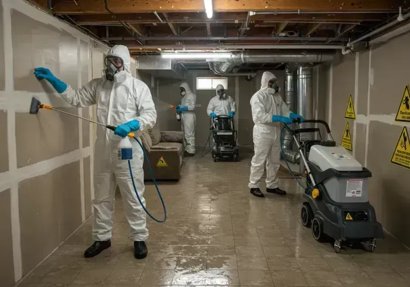 Basement Moisture Removal and Structural Drying process in Cuming County, NE